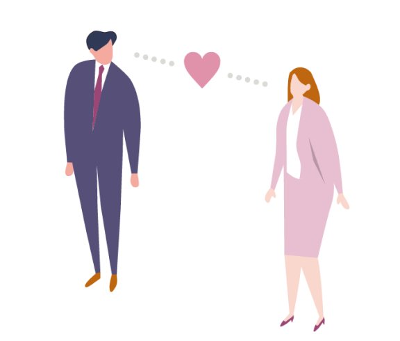 お相手からの好意を感じるけど前に進めていいのかな？イラスト